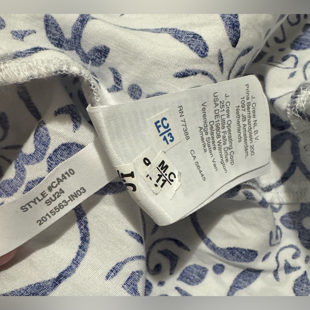 J. Crew factory blue and white Poplin corset midi dress Size 6 - Picture 10 of 14